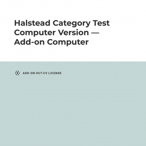 Halstead Category Test Computer Version - Add-on computer