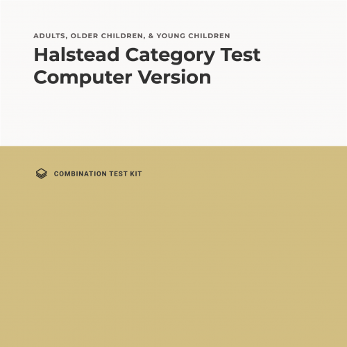 Halstead Category Test - All Ages Computer Version (Windows Only)